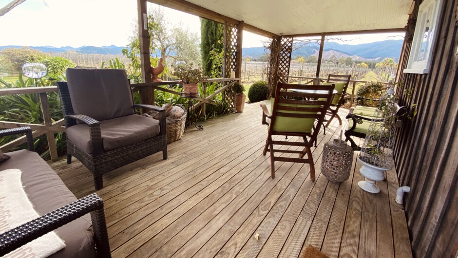 A charming verandah perfect for relaxing and that glass of wine.