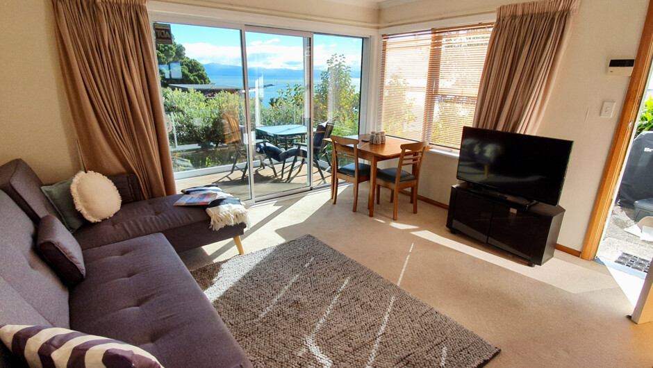 Living area and TV with Chromecast
