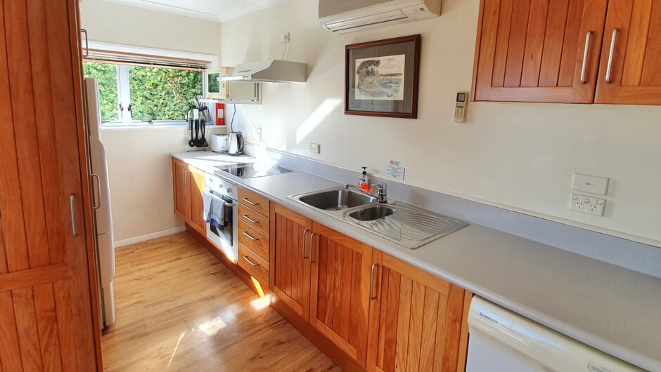 Fully-equipped kitchen and laundry area