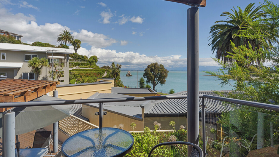 Views over Fifeshire Rock from the master bedroom's private balcony