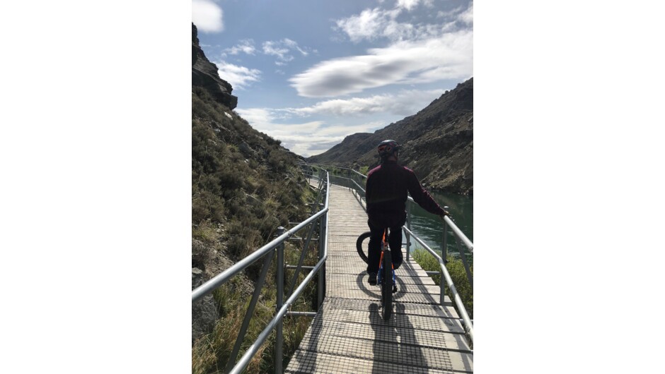 Pausing to take in the incredible scenery