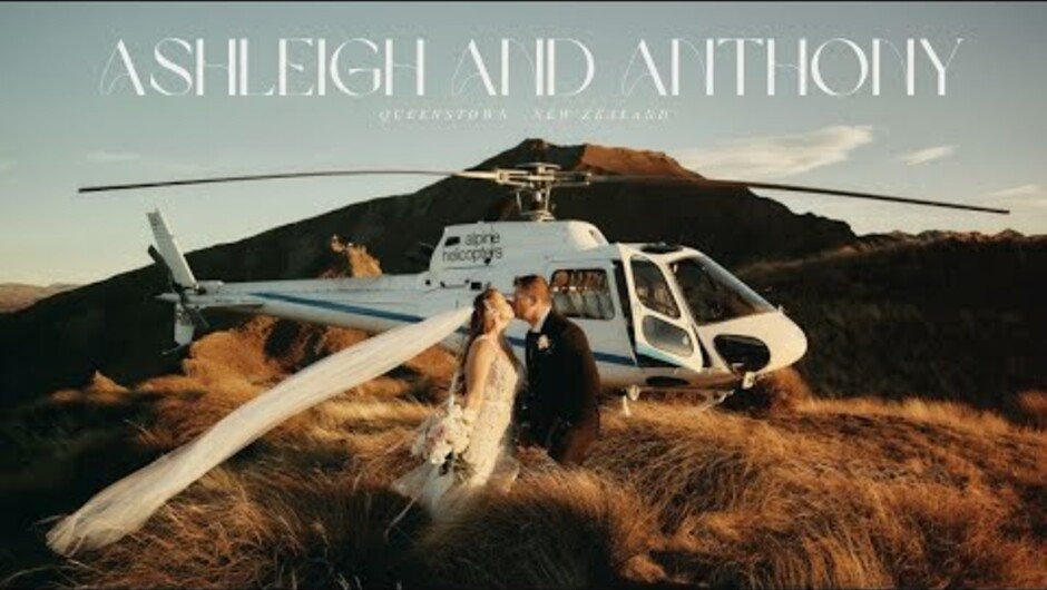 Ashleigh & Anthony - Coromandel Peak Wanaka Heli-Wedding Elopement 4K