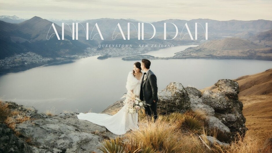 Anna & Dan's Queenstown Cecil Peak Heli-Wedding Elopement NZ