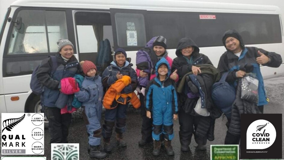Family Winter transport to Whakapapa snow fields