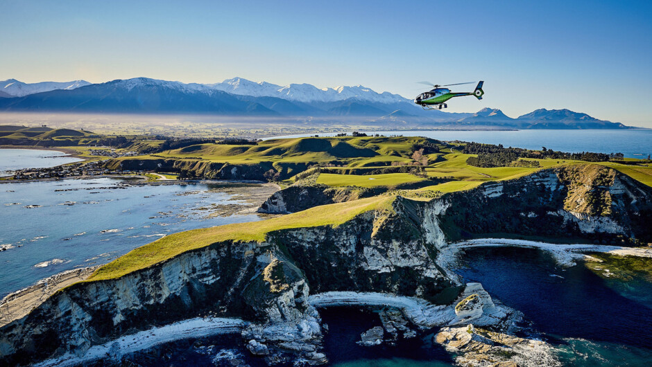 South Pacific Helicopters over the Kaikoura Penninsula