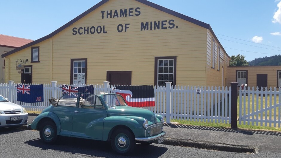 Heritage buildings from gold mining days are a feature in the township of Thames.