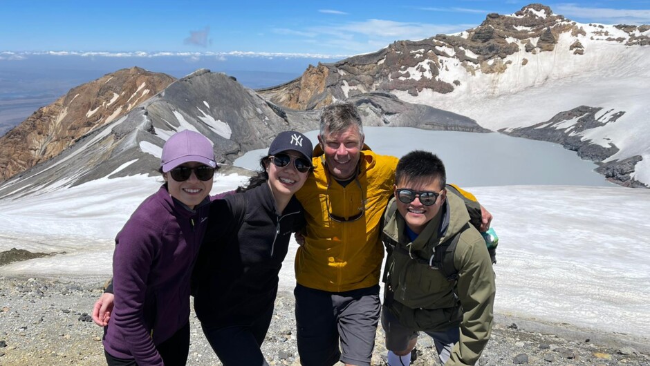 Adrift Tongariro: Mt Ruapehu Crater Lake guided hike in summer