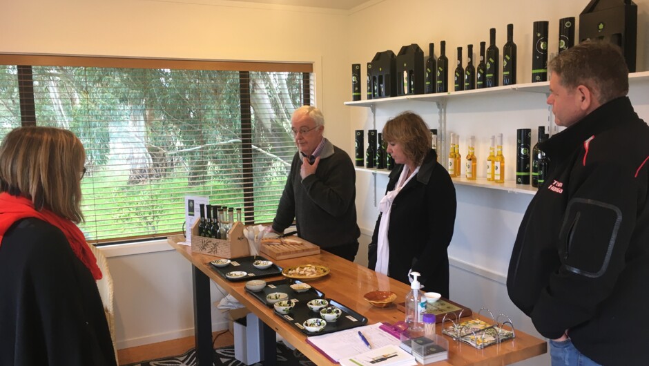 Olive oil tastings with Owner John Meehan from Olivo, Martinborough.