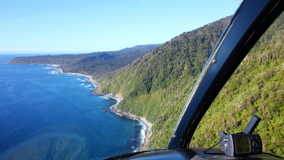 Haast, West Coast. New Zealand's last frontier of flora, fauna and wildlife of Open Bay Islands