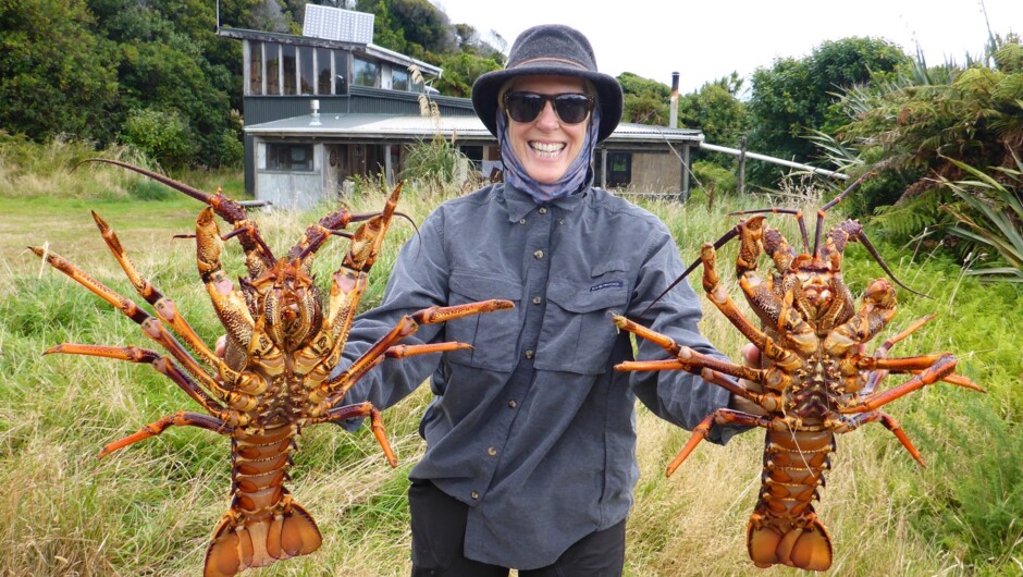 The days catch caught by the guides and prepared on an open fire for the wild food lunch.