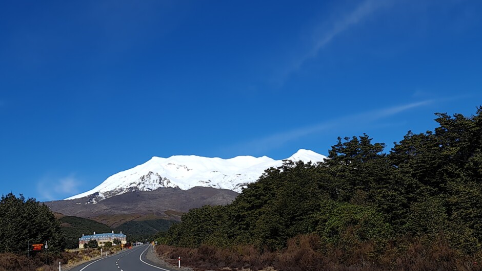 Chateau Tongariro Hotel. Timeless elegance in the heart of Tongariro National Park in Whakapapa Village. Enjoy a High Tea, and lap in the views of the mountain, depending on the conditions, we can even drive to the top and enjoy the spectacular views.
