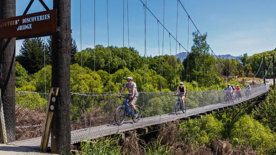 Experience the Southern Discoveries Bridge via the Arrow River Bridges trail or via the Gibbston Winery trail