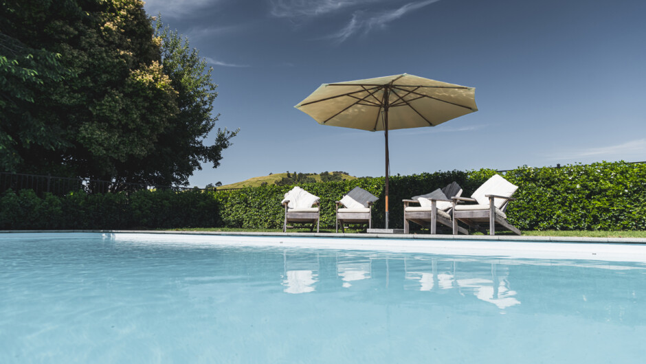 Enjoy the pool at our luxurious, private retreat