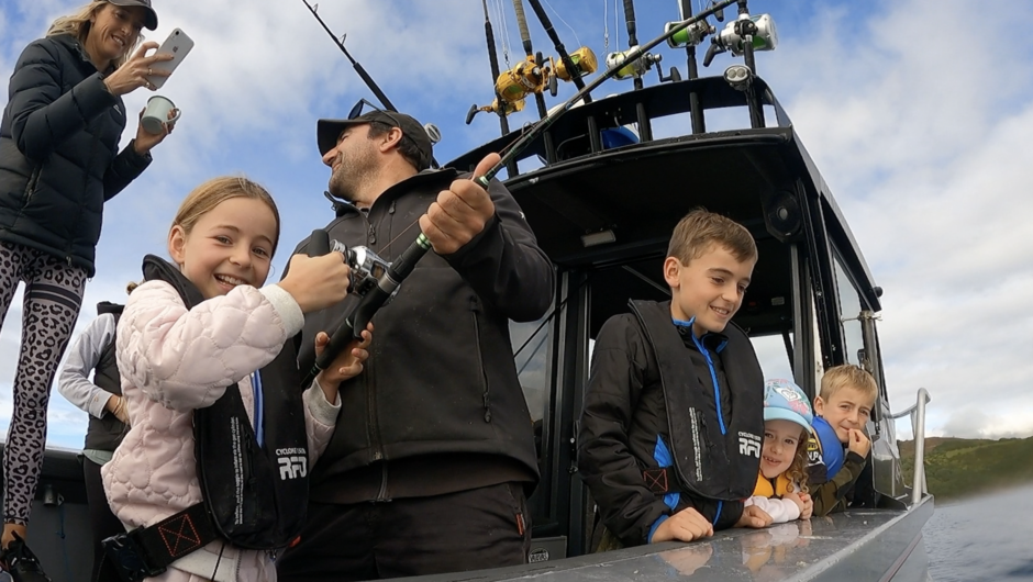 We love taking families fishing. Kids should know where their food comes from and taking them fishing is a good way to educate them on where animal protein comes from, and get them closer to nature.