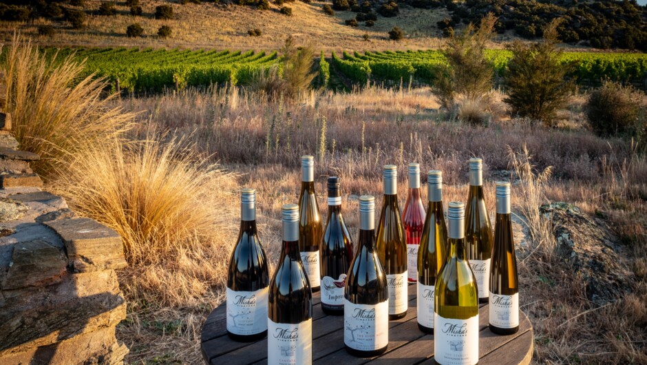The range of Misha's Vineyard wines.