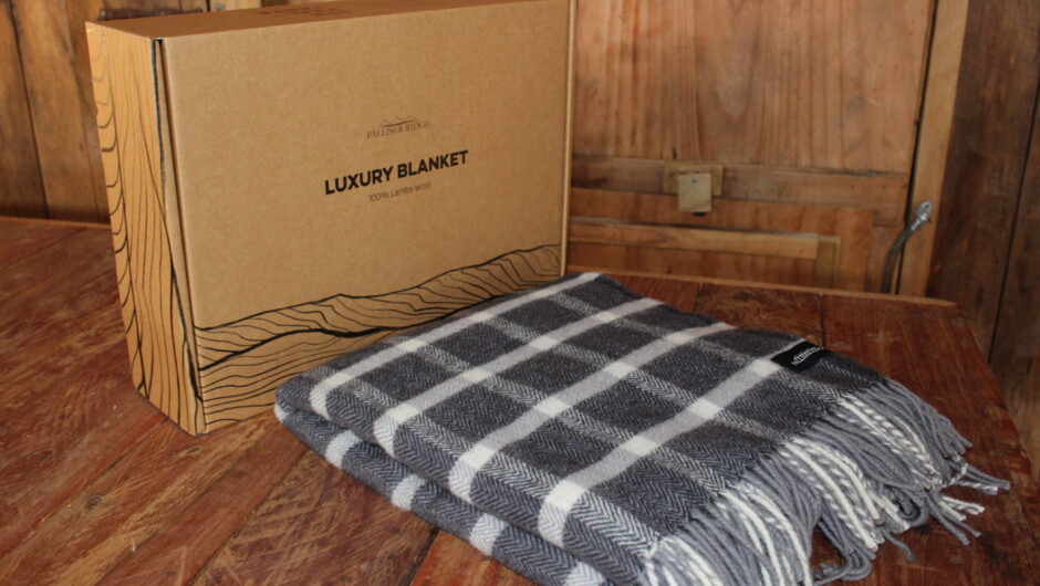 Small Herringbone Check Throw in Charcoal - one of our many designs available
