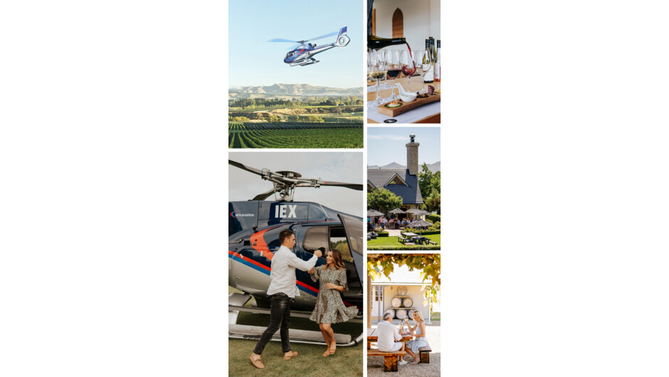 Ignite your senses with the thrill of a helicopter flight to one of our region’s finest wineries for lunch. Indulge in tasting the best local wines and cuisine of North Canterbury.