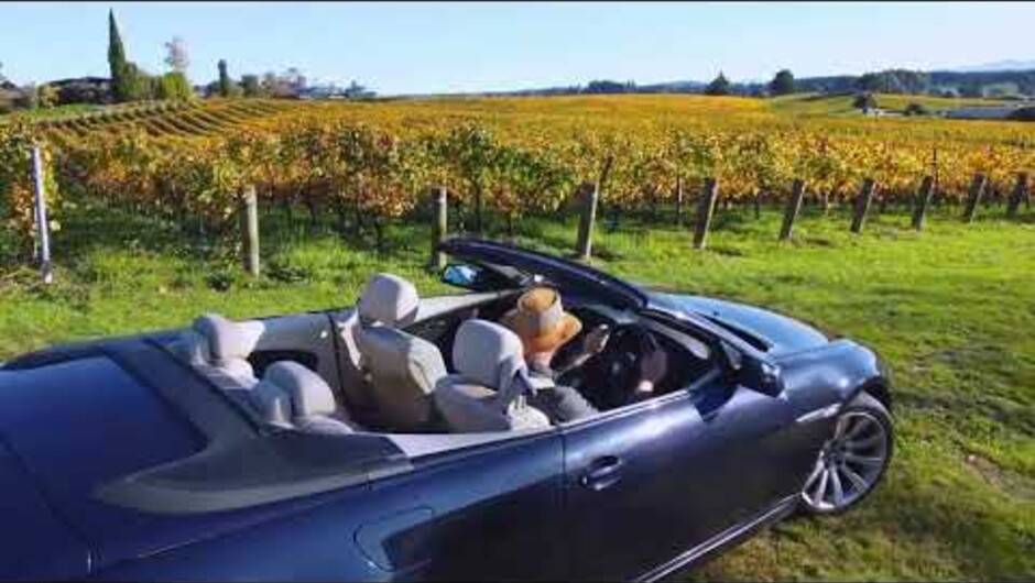 The best way to tour New Zealand - luxury BMW 6 Series convertible in luscious Nelson Tasman scenes.