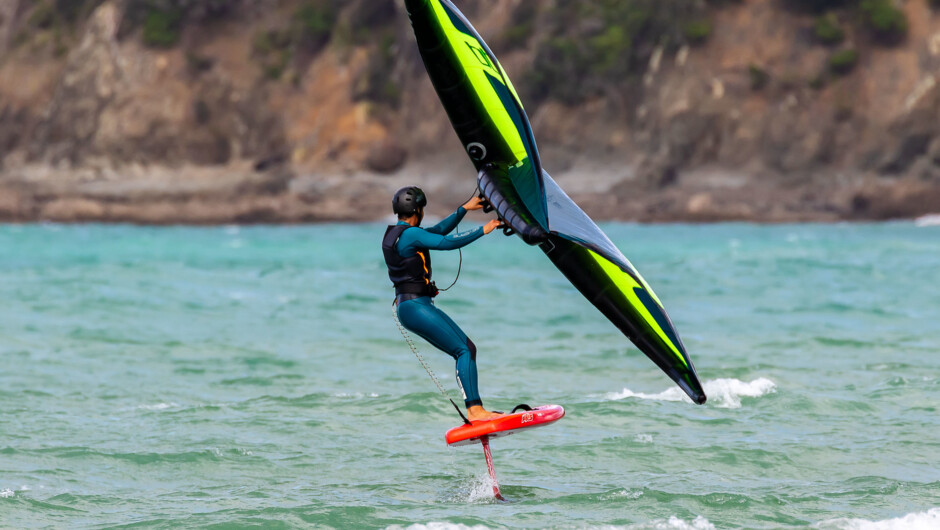 Wingfoilen in Northland, Neuseeland