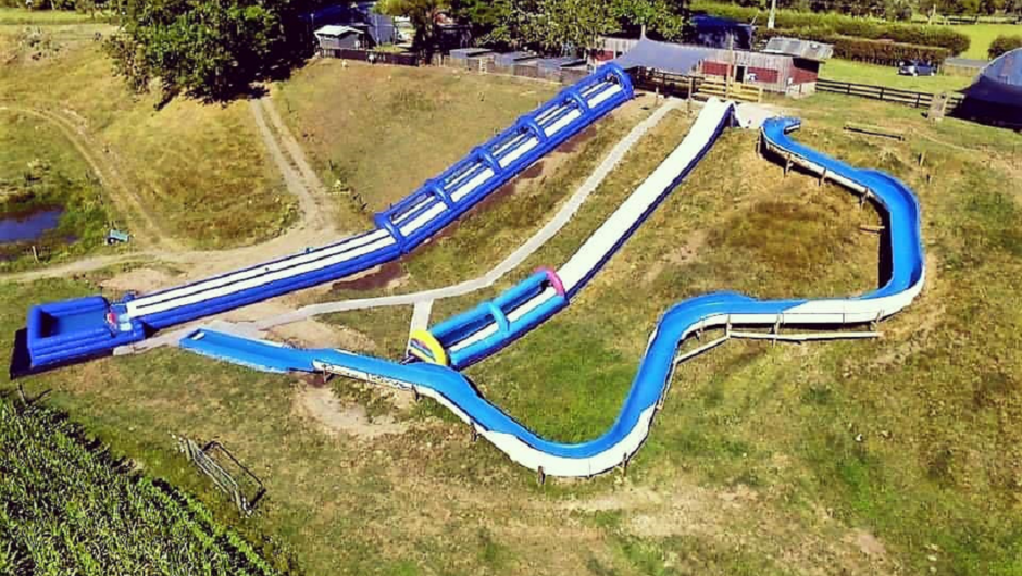 Whizz down 1 of our 3 waterslides.