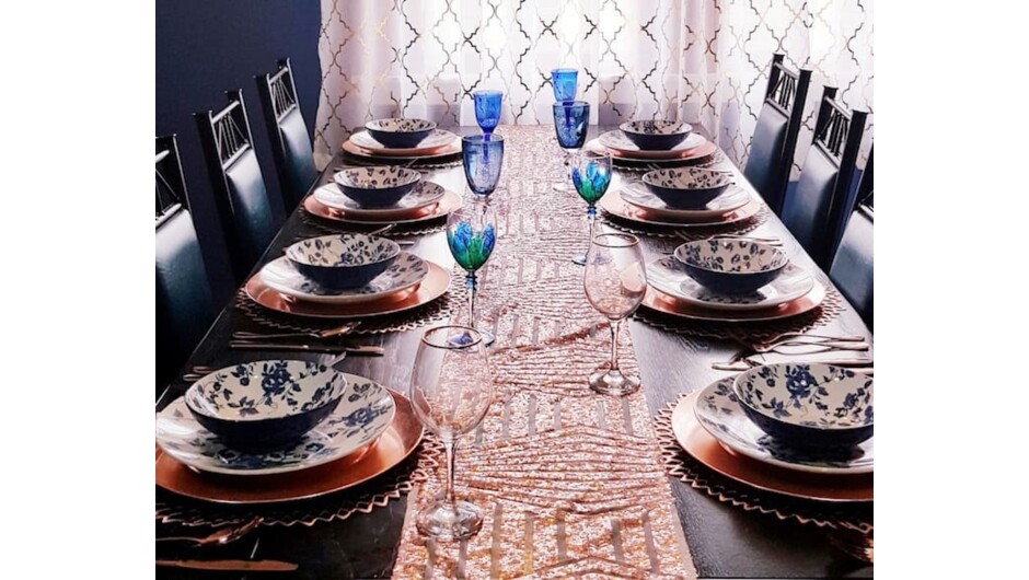 Dine in stunning style with your own spectacular and elegant dinner parties.