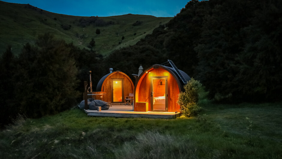 The Pods have Solar power for lighting and phone charging.