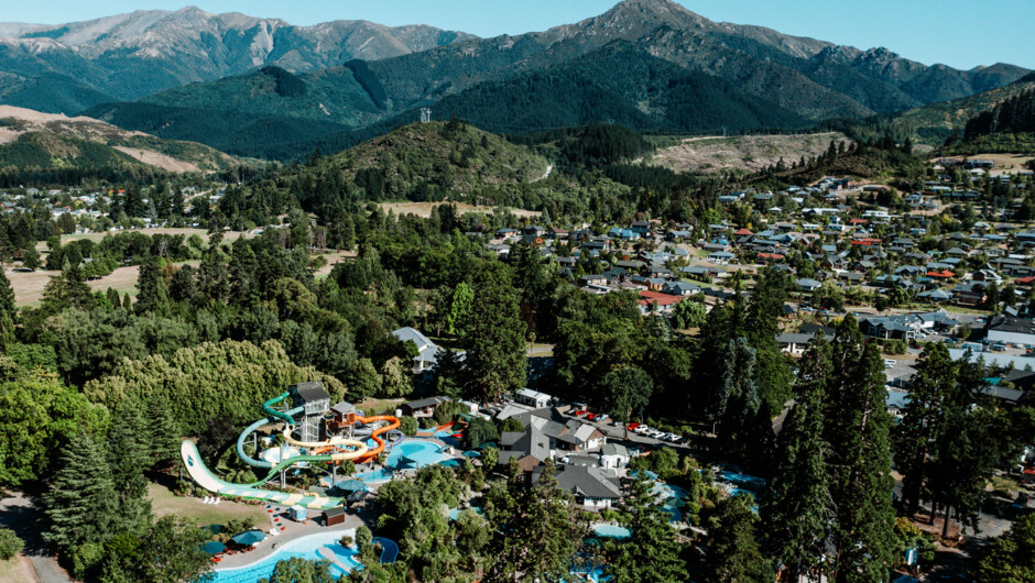 Hanmer Springs Thermal Pools & Spa is located 90 minutes from Christchurch, situated in the beautiful alpine village of Hanmer Springs.