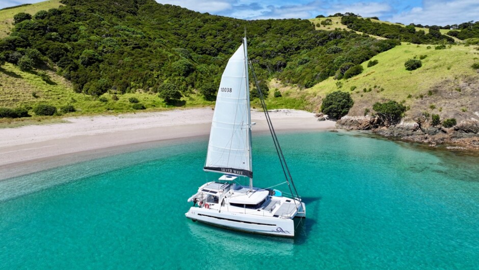 Sail away to crystal clear waters.