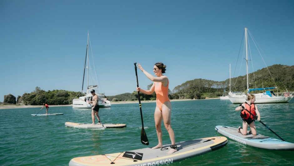 Enjoy the use of four Standup Puddleboards (SUP).