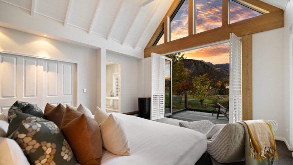 Master bedroom with gorgeous views through the window