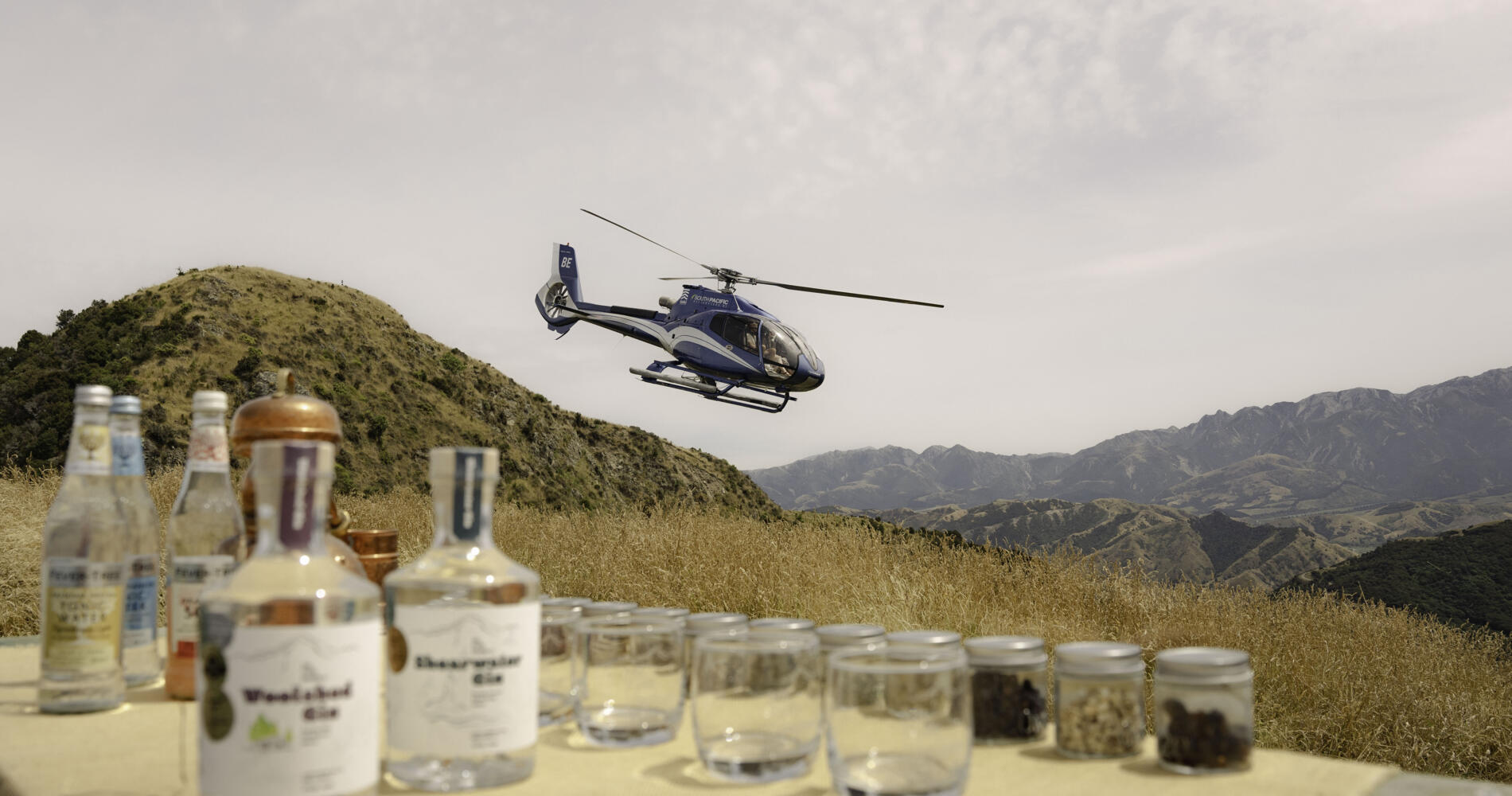 South Pacific Helicopters Exclusive Heli Gin Meet Mt Fyffe