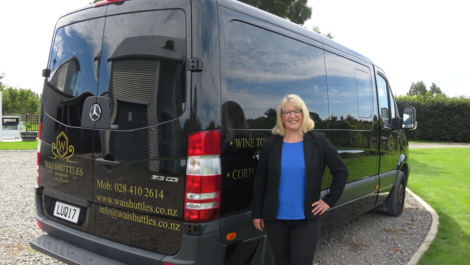 Pamela and her luxury Mercedes Sprinter Minibus 2023