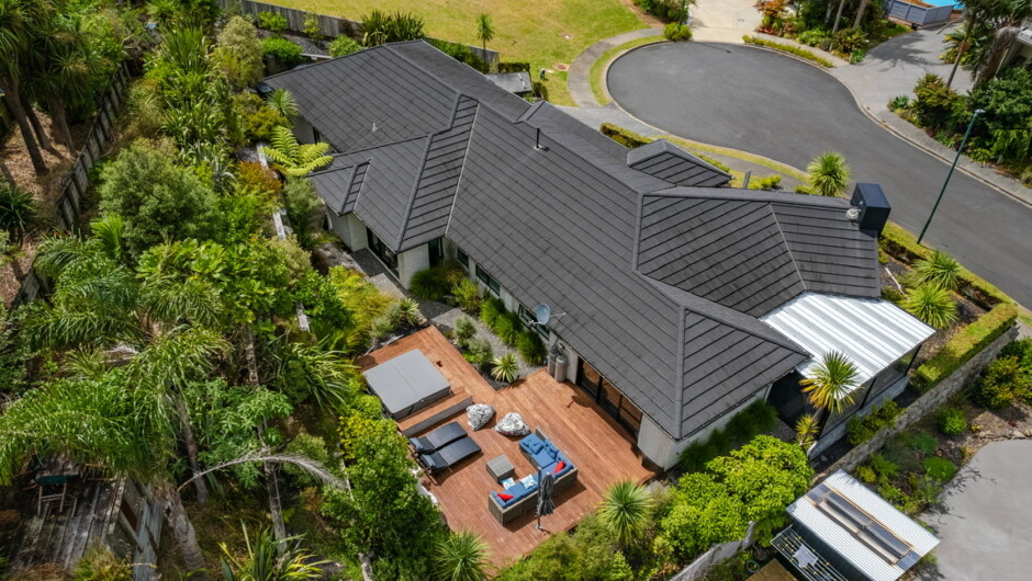 Aerial view of house