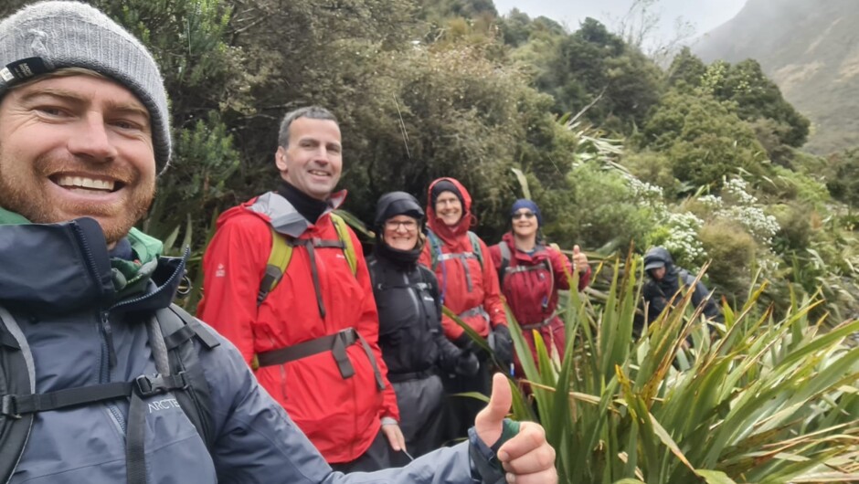 All smiles in Goat Pass
