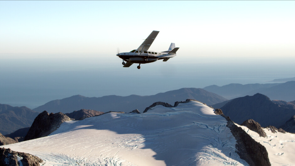 Discover hidden glaciers in the Southern Alps of New Zealand on a Scenic Flight with Air Milford.
