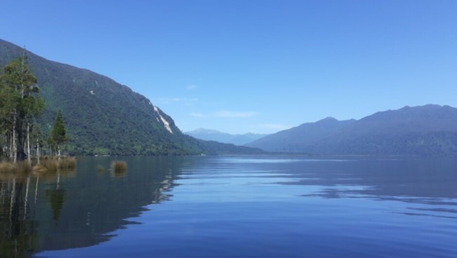Lake Brunner at waters edge