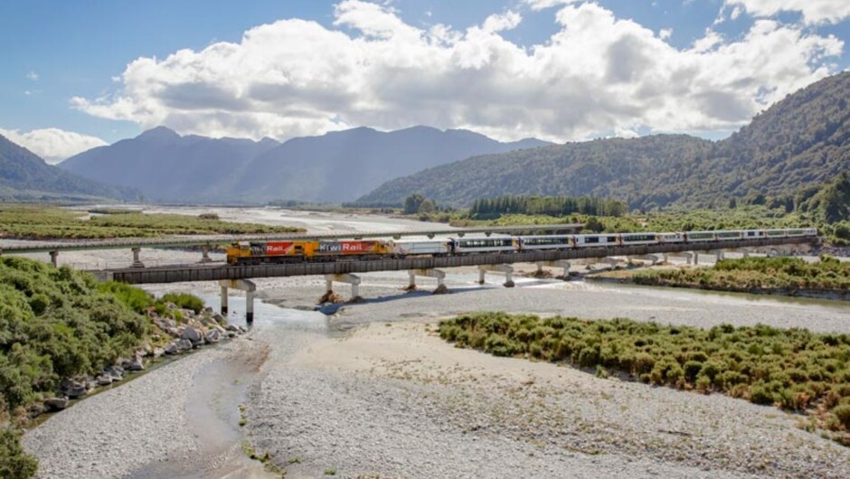 TranzAlpine Crossing Taramakau River Bridge