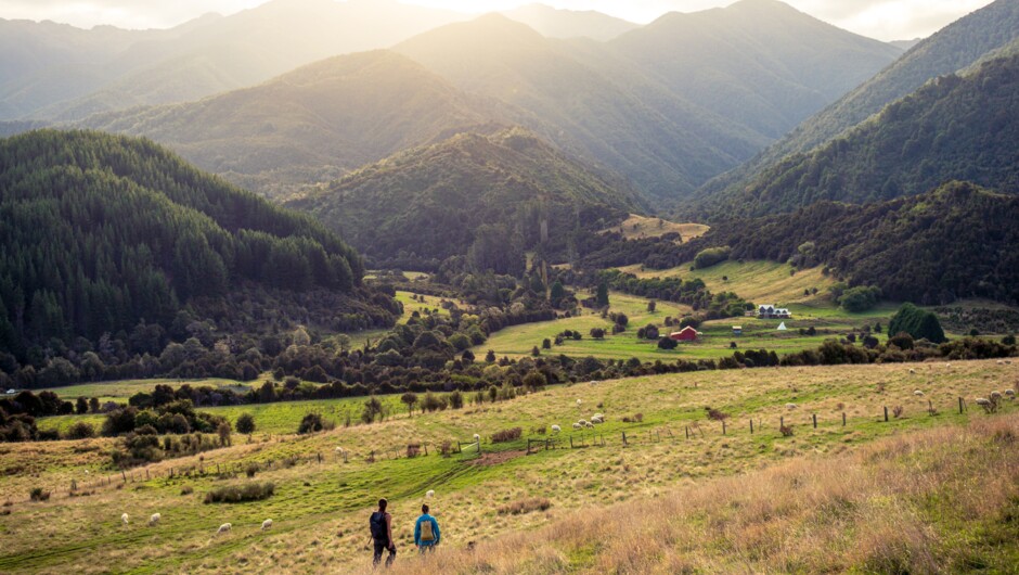 Guests exploring the wilds of the Baton Valley.
