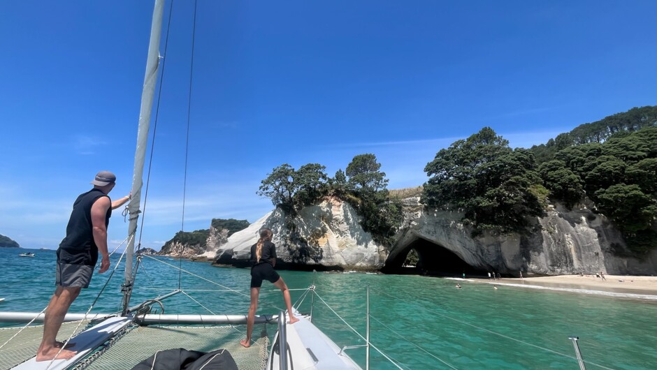 Encounter the majestic Cathedral Cove up close from the water
