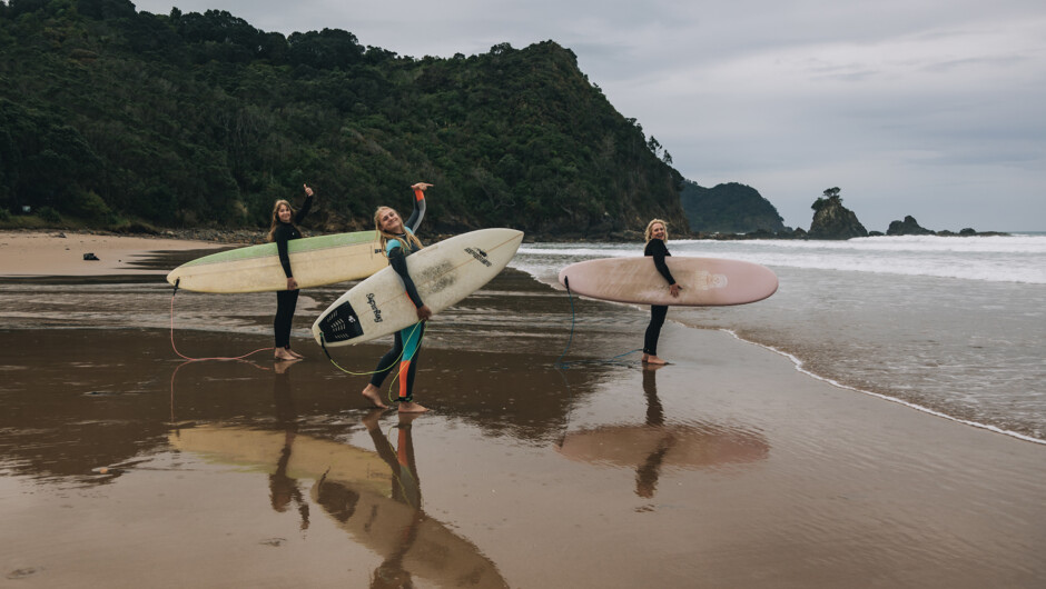 Surfing Coromandel