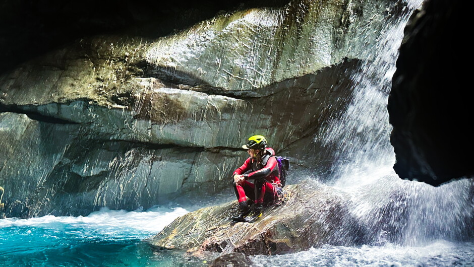 A person sitting and enjoying the views