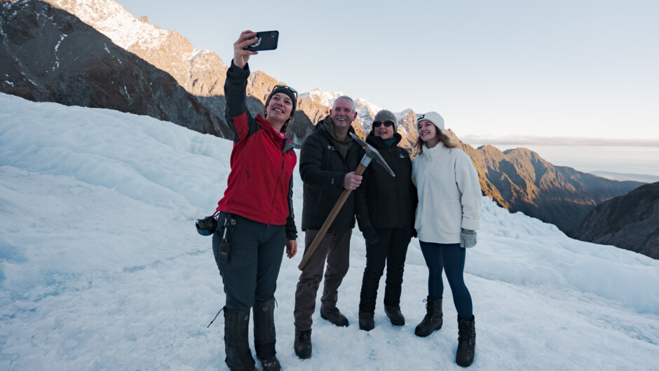 Take in the amazing views from the glacier out to the Tasman Sea.