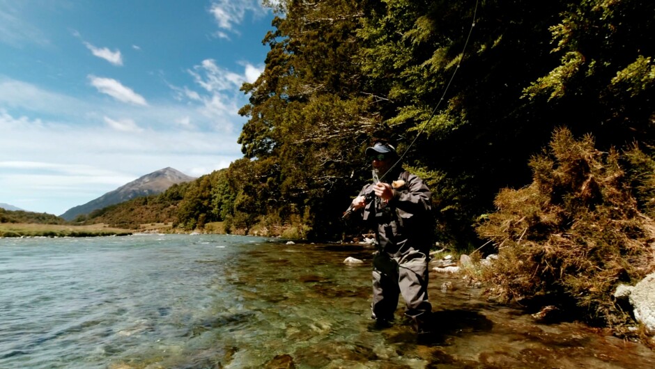 Fly fishing near Queenstown