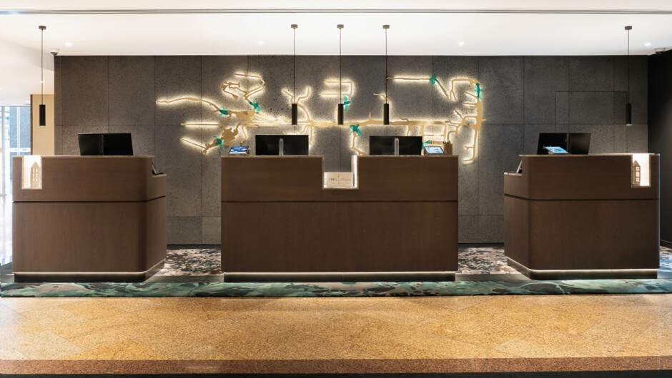 Discover the newly refurbished reception at Crowne Plaza Auckland