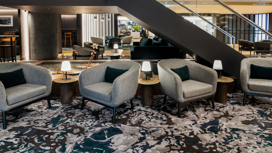 Unwind in our lobby at Crowne Plaza Auckland
