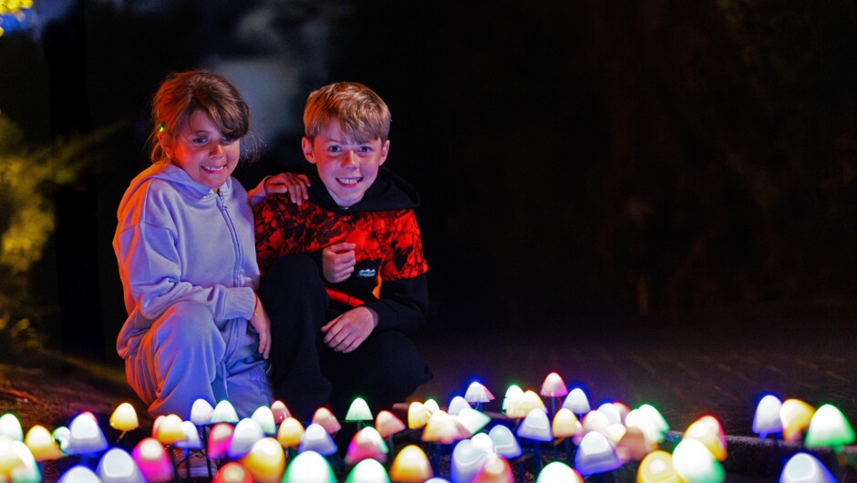 Tamariki (children) exploring the Mārama Track