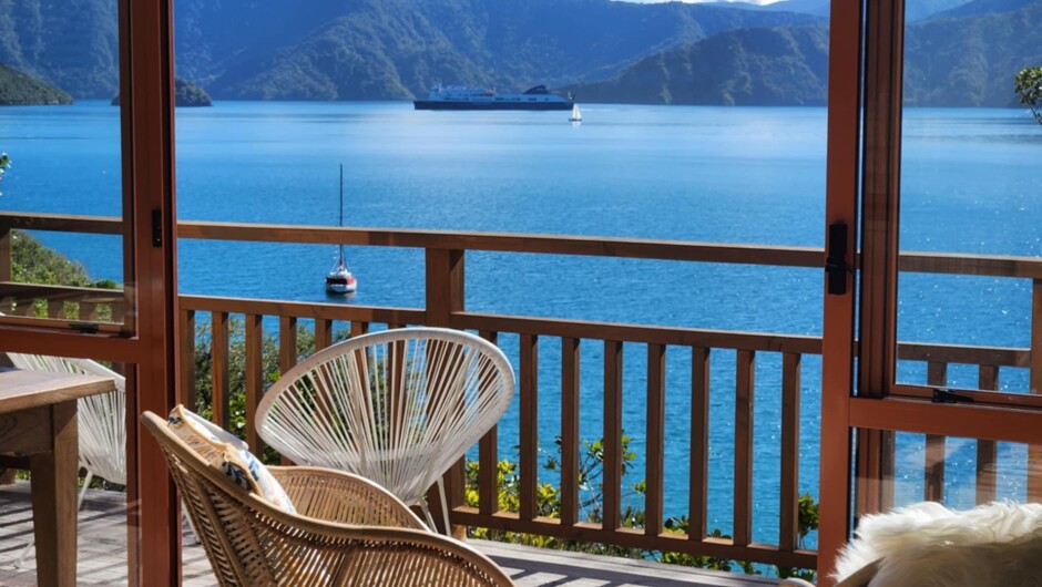 Watch the ferries go by from your bed