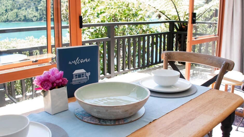 Enjoy a meal with the epic view and bush