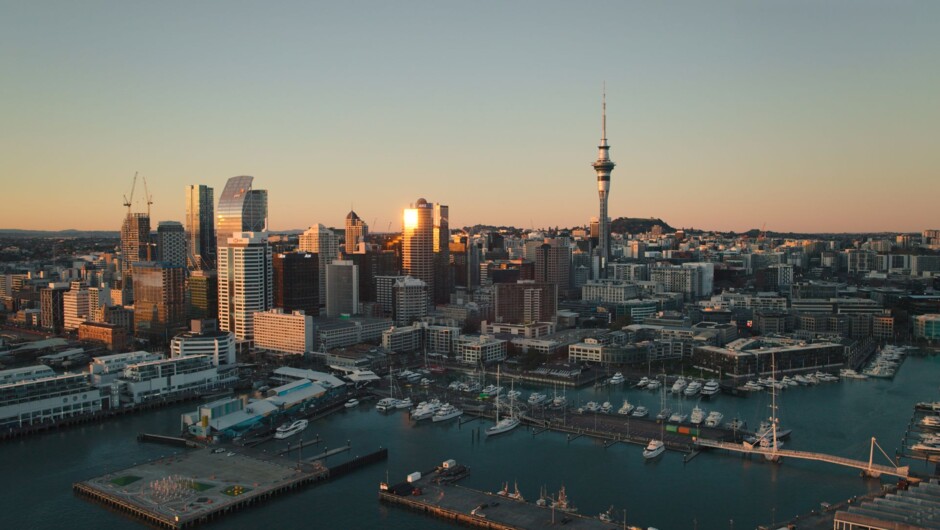 Auckland City landscape with Sky Tower