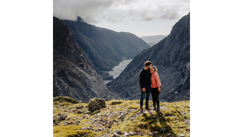View down the glacial valley